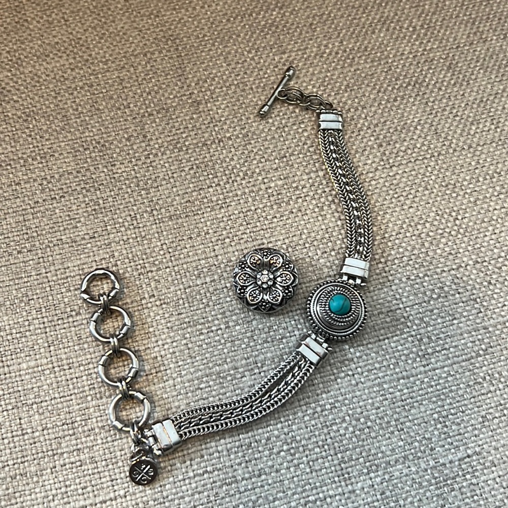 Petite ginger snaps silver bracelet